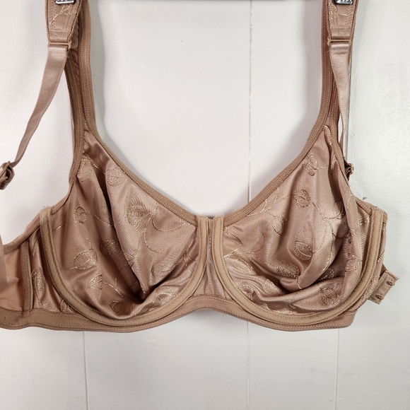 Felina Emotions Bra 40D Leaves Nude Beige Underwire Unpadded Unlined Comfort - Picture 5 of 10